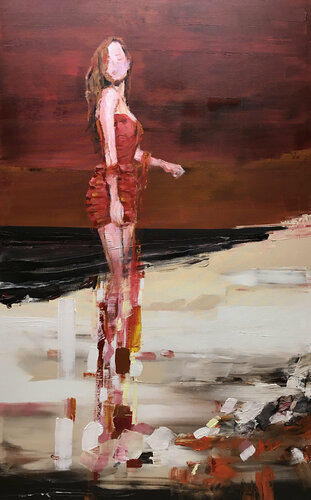 S-Red dream 1 de Oscar Alvarez Pardo, Obra en papel a la venta en Singulart