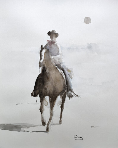 cowboy 12 di Oscar Alvarez Pardo, Opera su carta in vendita su Singulart