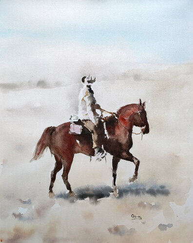 cowboy 14 by Oscar Alvarez Pardo, Work on Paper for Sale on Singulart