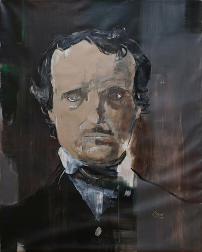 Portrait version of Edgar Allan Poe van Oscar Alvarez Pardo, Werk op papier te koop op Singulart