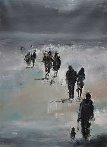 Walks through the sky -25 by Oscar Alvarez Pardo, Work on Paper for Sale on Singulart