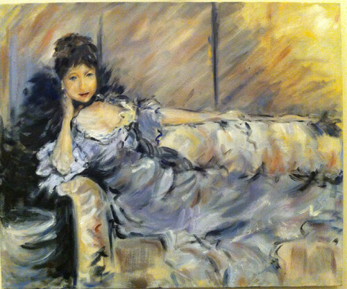 Señora en diván by Rosario Sada, Painting for Sale on Singulart