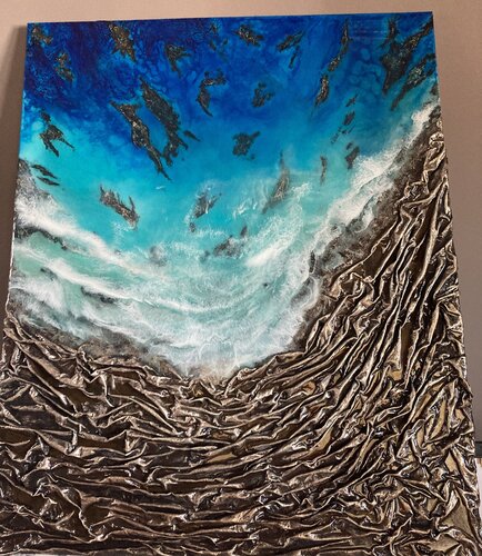 LIMITE AZUL par Artista Ememsheli, Autres supports en vente sur Singulart