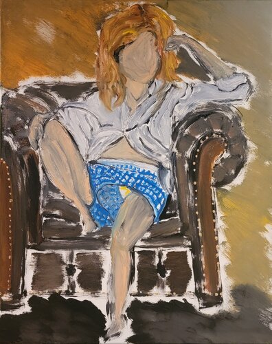 Blue Boxers de john hershey, Pintura a la venta en Singulart