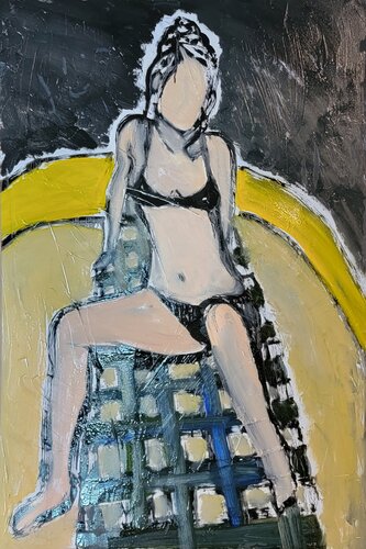 Classic Crossweave Chaise de john hershey, Pintura a la venta en Singulart