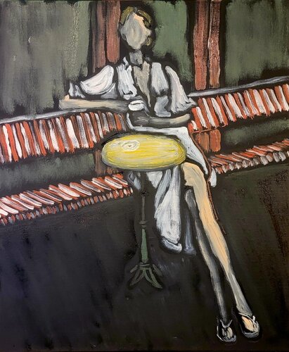 Mid-morning Cappuccino de john hershey, Pintura a la venta en Singulart