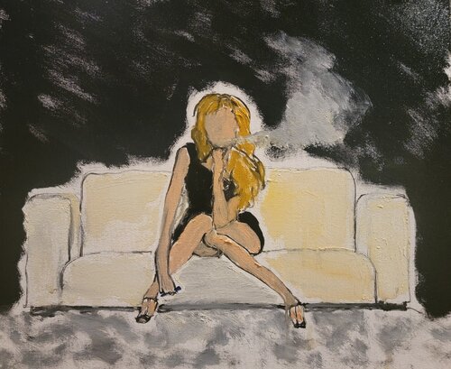 Purple Vape de john hershey, Pintura a la venta en Singulart