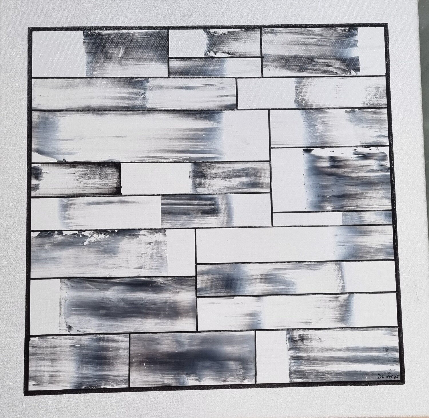 Schwarz-Weiß Dr. iur. Original painting for sale