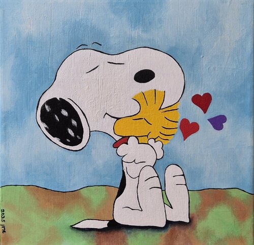 Snoopy von Sharon Perry Turbiner - Sharon's Art, Malerei kaufen auf Singulart