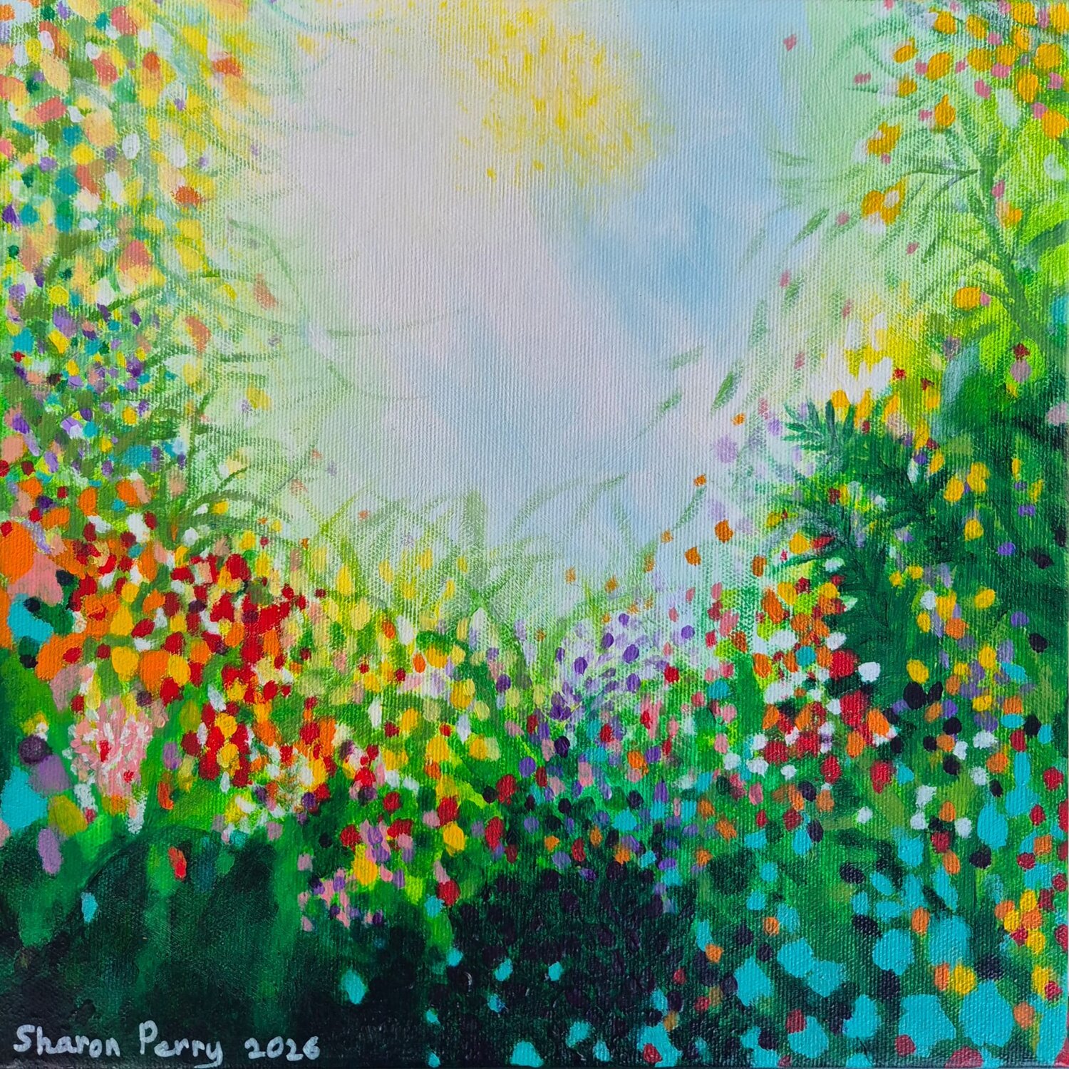Spring - "Seasons" Sharon Perry Turbiner - Sharon's Art Originalgemälde zu verkaufen