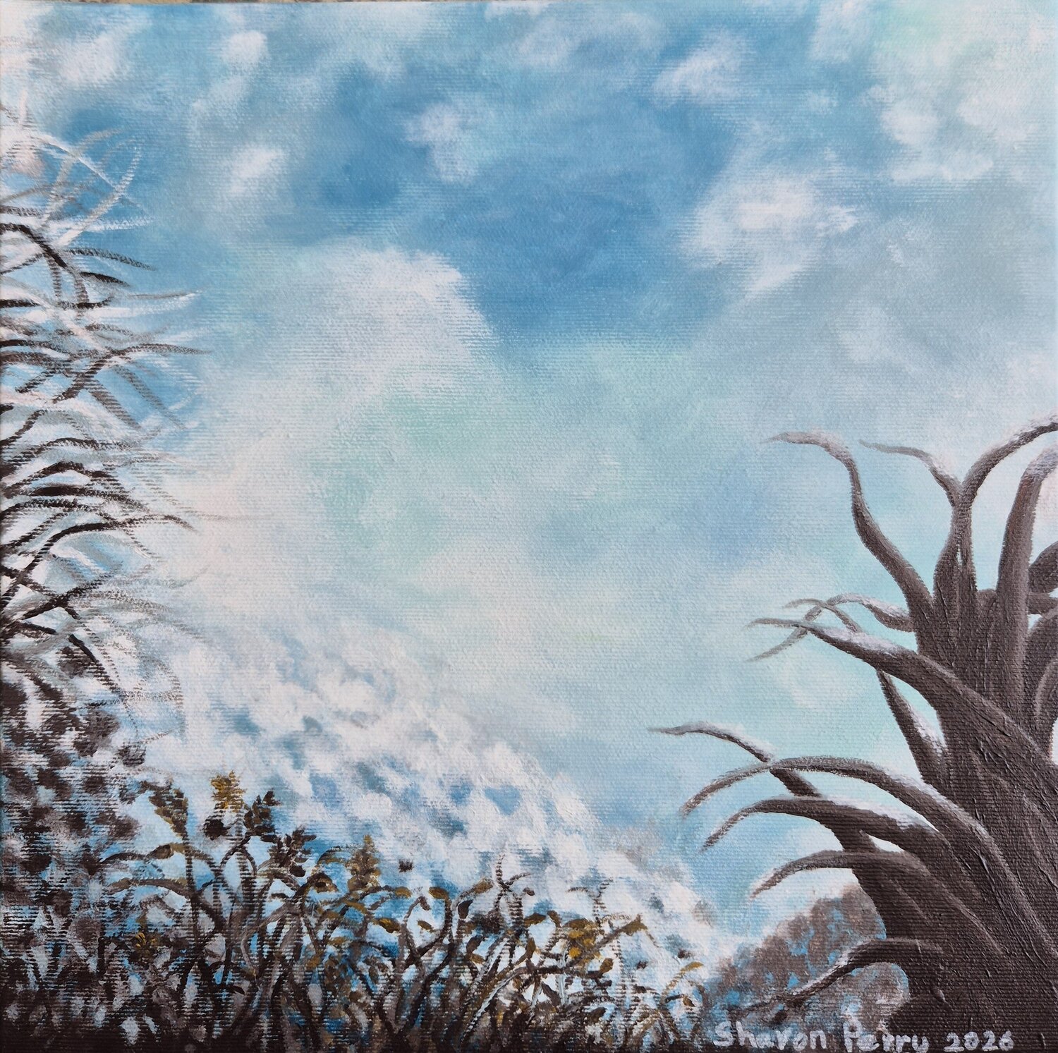 Winter- "Seasons" Sharon Perry Turbiner - Sharon's Art Originalgemälde zu verkaufen