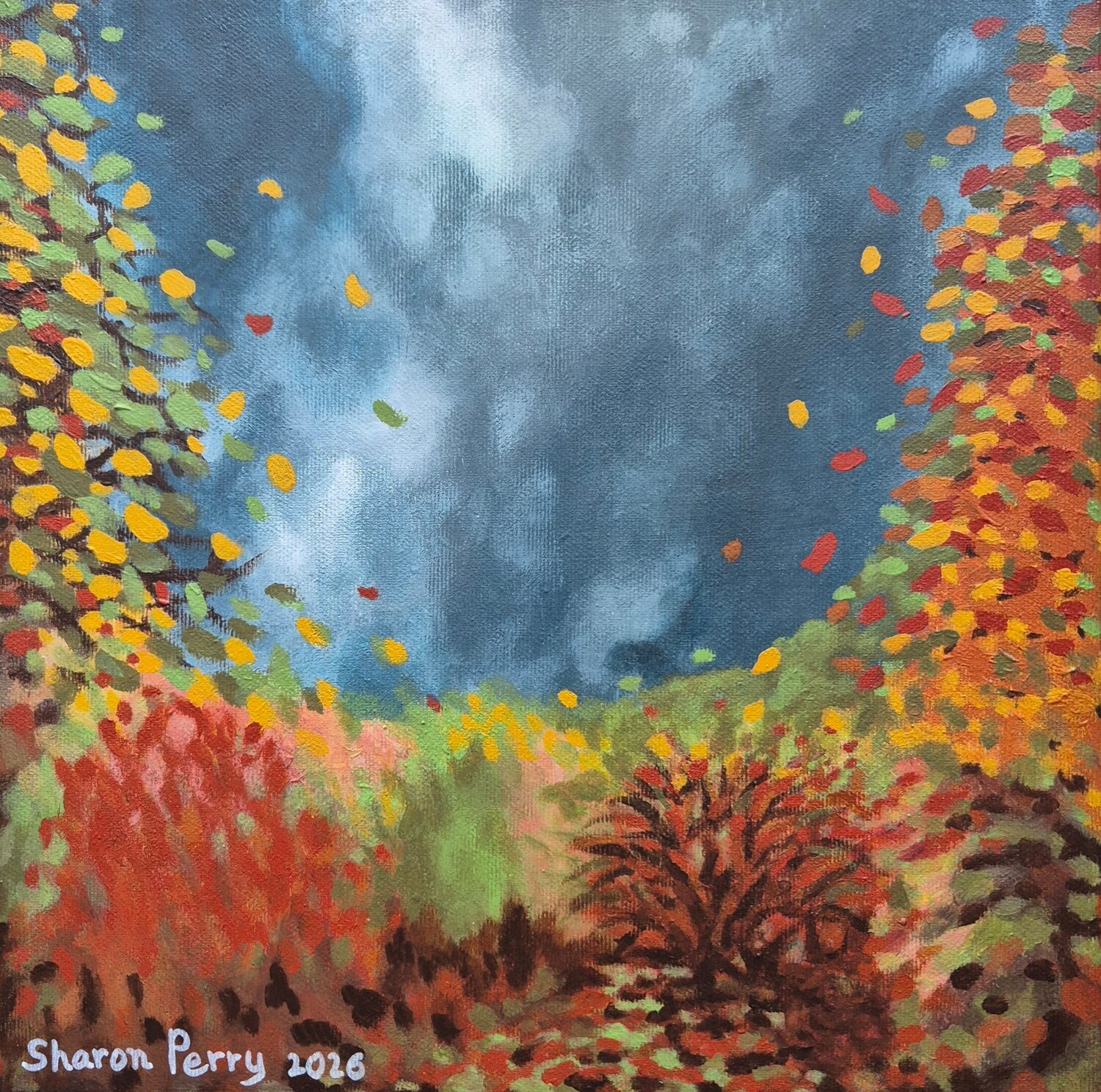 Autumn - "Seasons" Sharon Perry Turbiner - Sharon's Art Originalgemälde zu verkaufen
