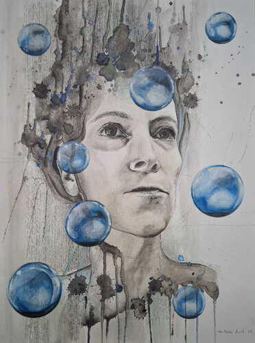 Portraitbeispiele für Auftragsarbeiten de Eva-Maria Arnold, Pintura a la venta en Singulart