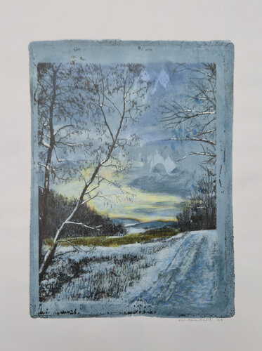 Winterlandschaft de Eva-Maria Arnold, Obra en papel a la venta en Singulart