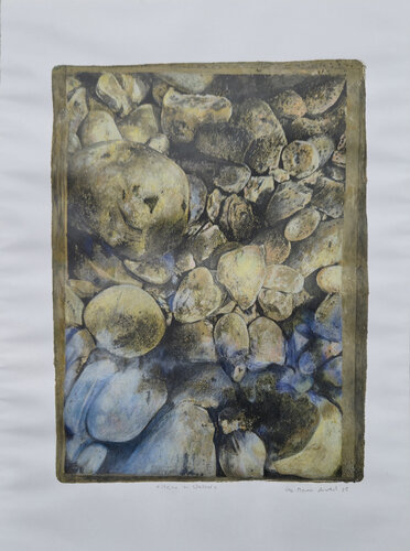 Steine im Wasser de Eva-Maria Arnold, Obra en papel a la venta en Singulart
