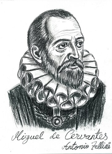 Estudio para Miguel de Cervantes von Antonio Fellini, Zeichnungen kaufen auf Singulart