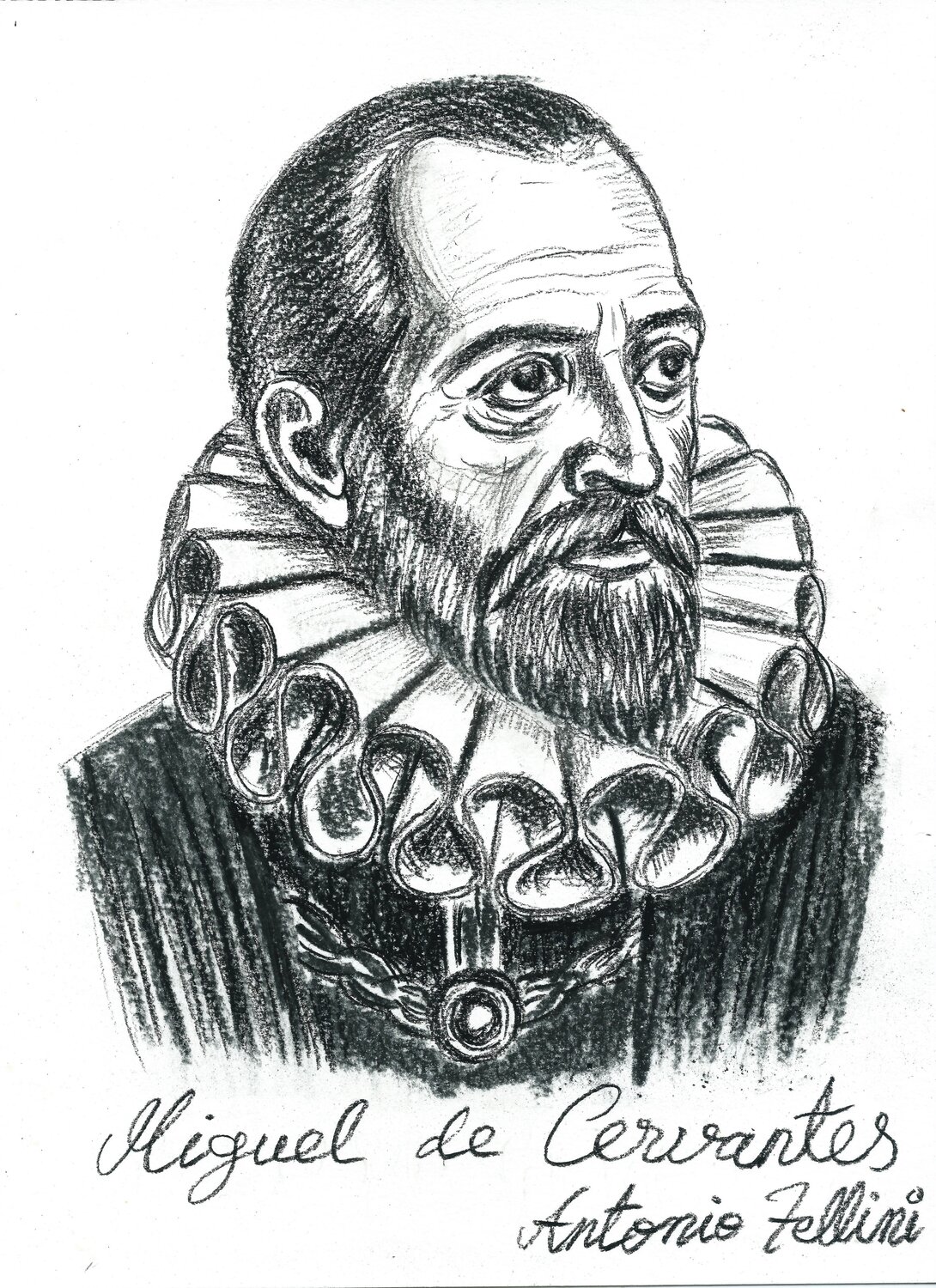 Estudio para Miguel de Cervantes Antonio Fellini