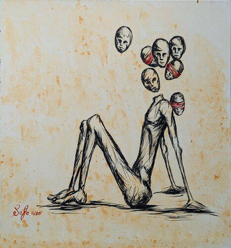 A Moment of Silence by Safa Rubaye, Painting for Sale on Singulart