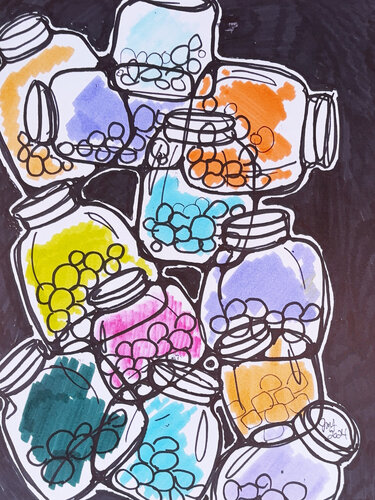 Imperfect Jars von Janet LaPelusa, Zeichnungen kaufen auf Singulart