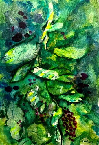Sunlit Pokeweed von Janet LaPelusa, Malerei kaufen auf Singulart