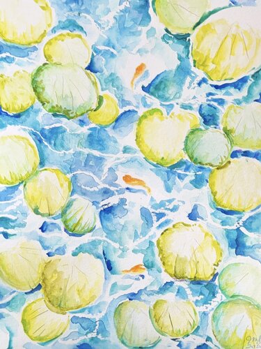 Three fish von Janet LaPelusa, Malerei kaufen auf Singulart