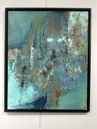 Vibration bleutée 2 van Sophie Carmignon, Schilderij te koop op Singulart