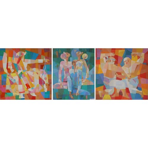 Bayram (Celebration), triptych by Nodir Shoabduraximov, Painting for Sale on Singulart