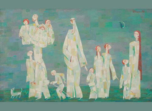The Holy Family by Nodir Shoabduraximov, Painting for Sale on Singulart