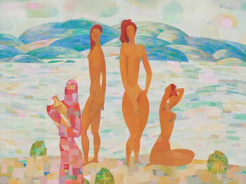 Bronze bathers van Nodir Shoabduraximov, Schilderij te koop op Singulart