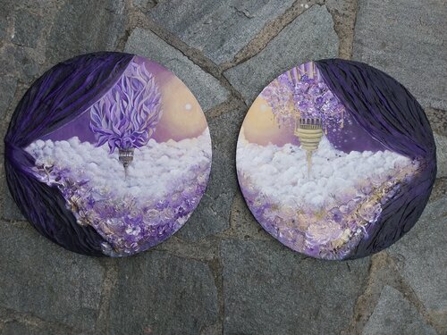 Due Lune by Romanova Ekaterina, Painting for Sale on Singulart