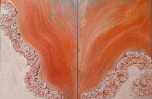 Pink Beach von Romanova Ekaterina, Malerei kaufen auf Singulart