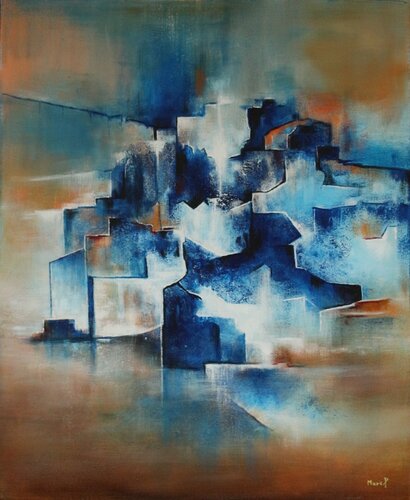 Blue city de Marc Pintaud, Pintura a la venta en Singulart