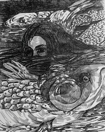 Глибина by IRYNA BURDA, Work on Paper for Sale on Singulart