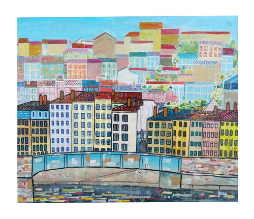 Croix-Rousse by Loïc Bruyère, Painting for Sale on Singulart