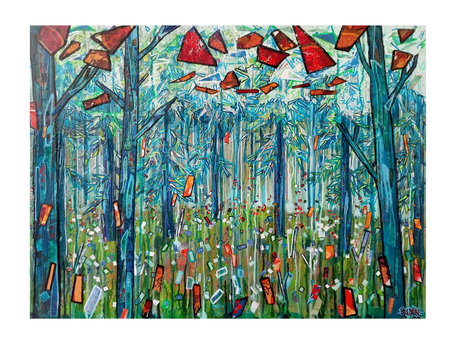 Dans les bois Loïc Bruyère Original painting for sale
