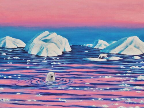 Bear Ice van Charles Hill, Schilderij te koop op Singulart