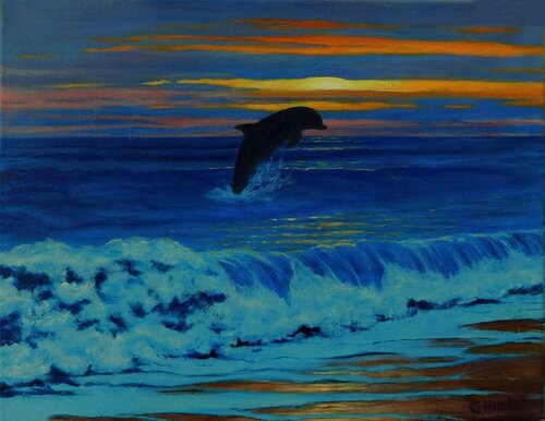 Sunrise Surf di Charles Hill, Pittura in vendita su Singulart