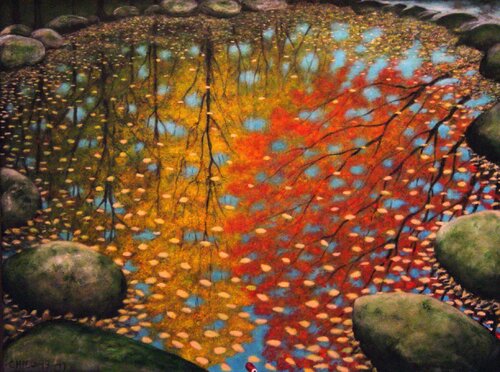 Fall in Creek di Charles Hill, Pittura in vendita su Singulart