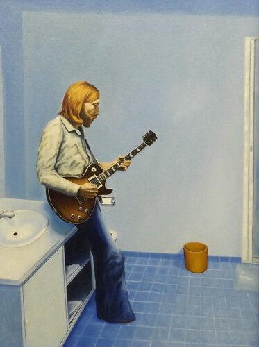 Skyman Plays the Blues van Charles Hill, Schilderij te koop op Singulart