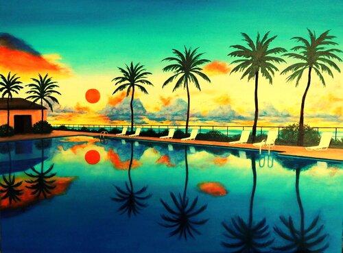 Florida Gold di Charles Hill, Pittura in vendita su Singulart