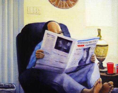 Eyewitness News van Charles Hill, Schilderij te koop op Singulart