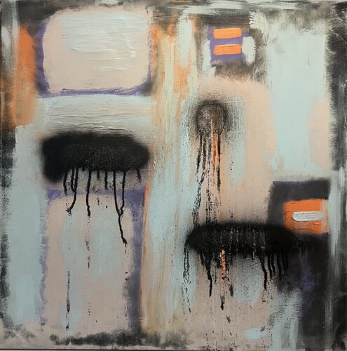 Drip Blue van Mary Kovach, Schilderij te koop op Singulart