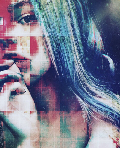 Portrait Creative Process , Model Unknown, "Selfie to Portrait". - I've added a few of the many, many steps I take to complete each and every image, as to give a glimpse of my crerative process. :) von Tomaz Favilla, Digital kaufen auf Singulart