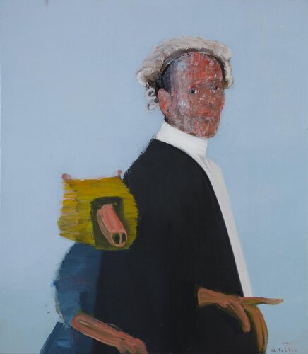 Man and Monkey in Time by Alexander Bobkin, Painting for Sale on Singulart