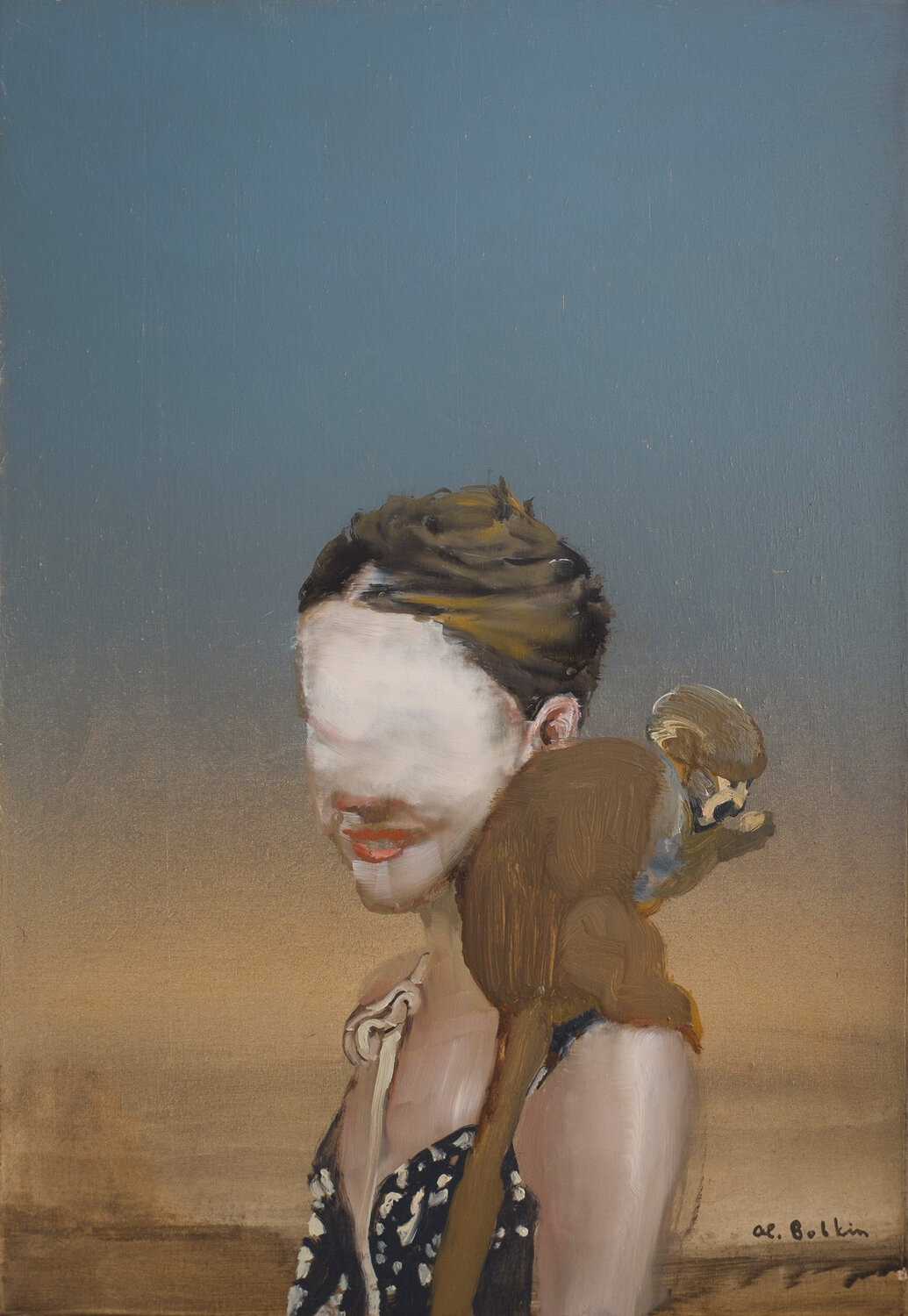 Girl With a Monkey Alexander Bobkin