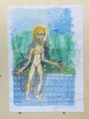 Jessica trotzt den Bedenken by Konstantin Rüchardt, Work on Paper for Sale on Singulart