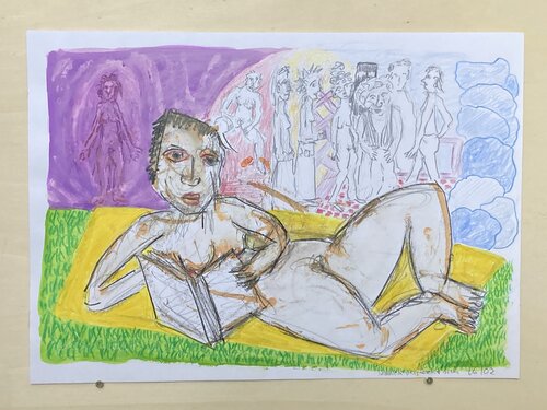 Jessica vergleicht sich van Konstantin Rüchardt, Werk op papier te koop op Singulart