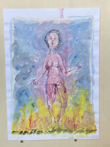 Jessica geht durchs Feuer by Konstantin Rüchardt, Work on Paper for Sale on Singulart