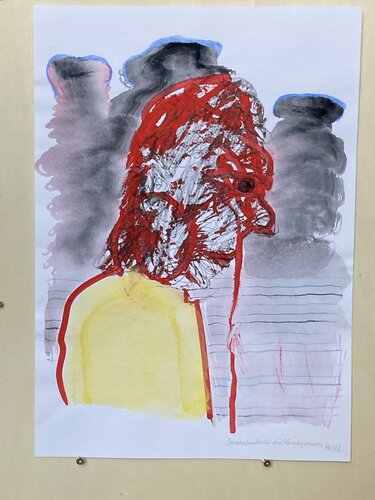 Jessica bedenkt die Konsequenzen par Konstantin Rüchardt, Œuvre sur papier en vente sur Singulart