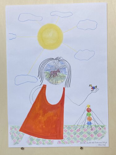 Jenniffer denkt die Zusammenhänge by Konstantin Rüchardt, Work on Paper for Sale on Singulart
